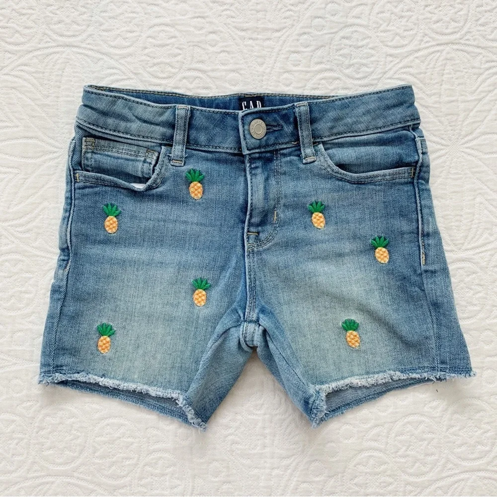 Gap Denim Kids' Pineapple Bermuda Stretch Midi Shorts‎